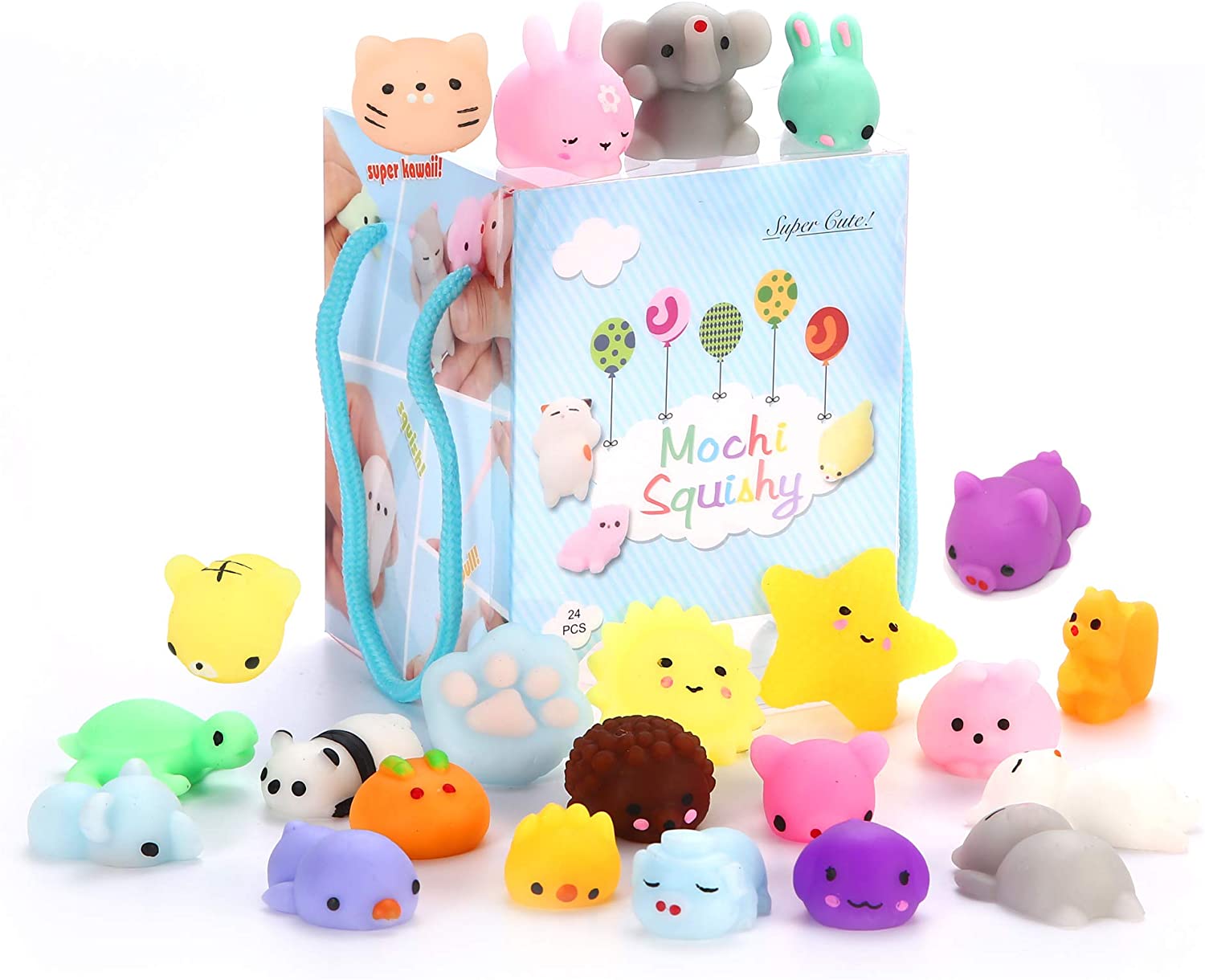 80-10PCS Kawaii Squishies Mochi Anima Squishy Toys..